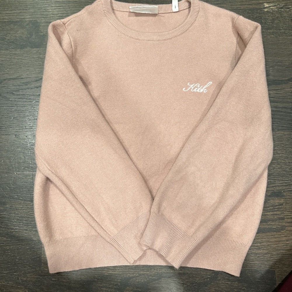 Kith Pink Crewneck Sweater Soft Knit Minimalist